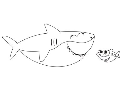 Baby Shark Printable - Coloring Pages