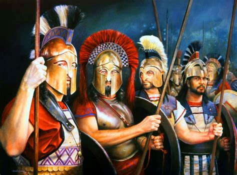 Thermopylae 480BC, Spartan and Thespaian Hoplites- by Chris Collingwood | Warriors illustration ...