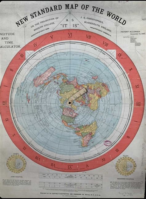 Details About Gleason S New Standard Flat Earth World Map | My XXX Hot Girl