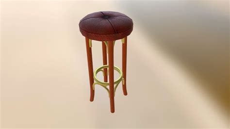 1920's Leather Bar Stool - Download Free 3D model by Nicholas Record (@nrecord) [cebb947 ...