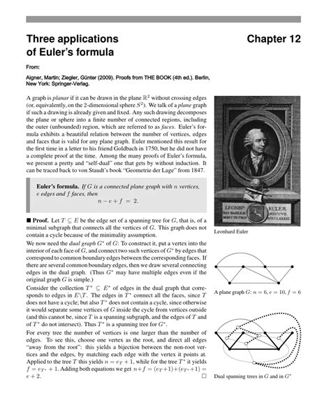 (PDF) Three applications of Euler's formula