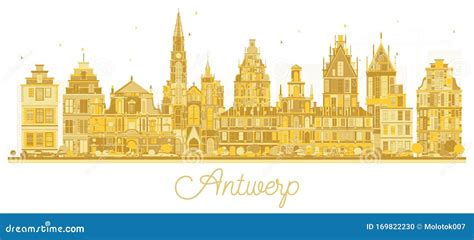 Belgium Skyline And Landmarks Silhouette Vector | CartoonDealer.com ...