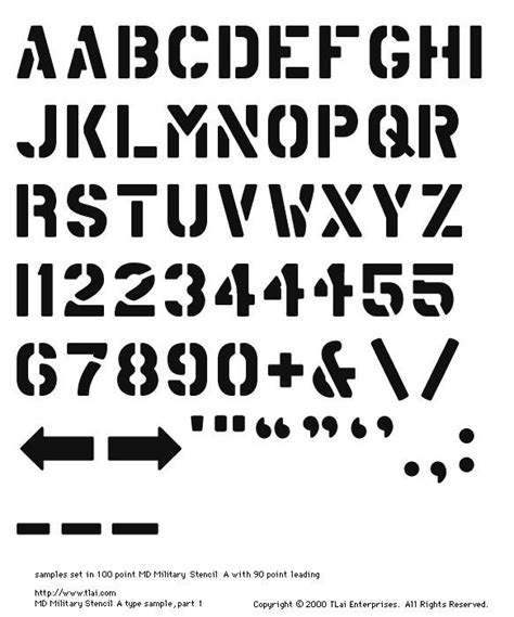 Multi Scale US Army usaaf stencil fonts Numbers Characters Model Metal Stickers Toys Toys ...