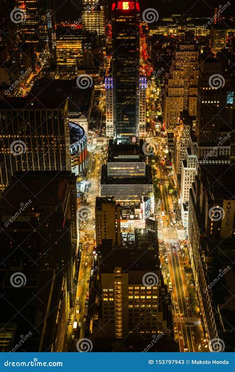 Night View from the Empire State Building Stock Image - Image of business, building: 153797943