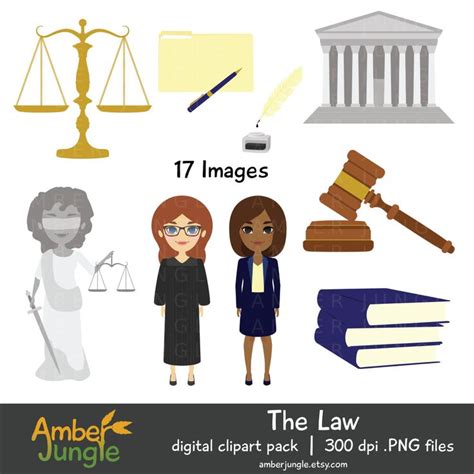 Law Clipart- Lawyer Judge Legal Clip Art Attorney Graphic Court Judicial Justice Jury Duty ...