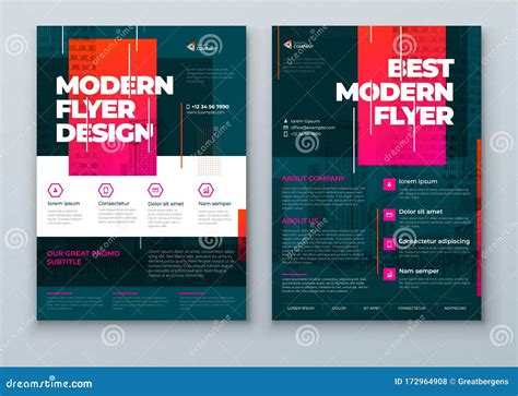 Flyer Design. Dark Modern Flyer Background Design. Template Layout for Flyer. Concept with ...