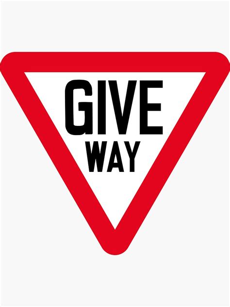 "give way sign uk road sign" Sticker for Sale by cornmac | Redbubble