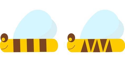 Comic Bee Insects Simple vector drawing free image download