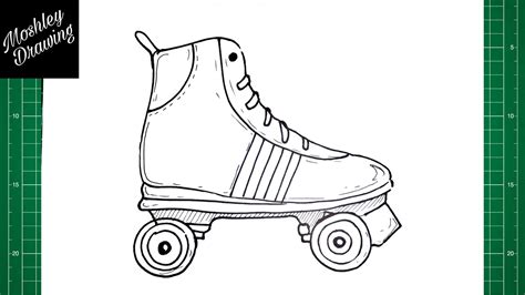 How to Draw a Roller Skate Easy Step by Step - YouTube