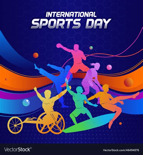 Sports background international day Royalty Free Vector