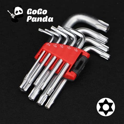 Free Shipping 9 IN 1 Standard Type Star Wrench With Hole Set CRV ...