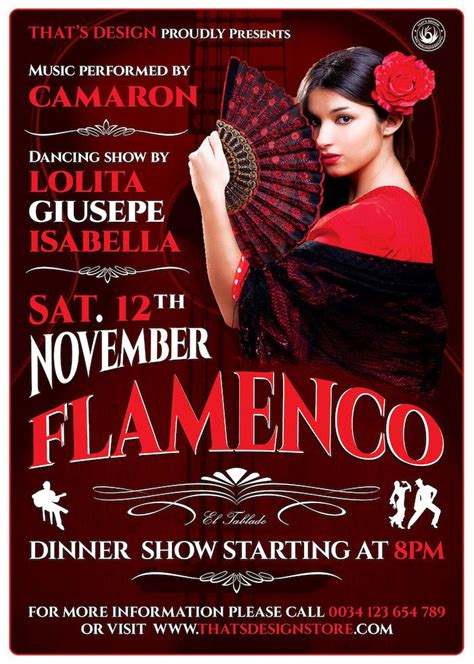 Flamenco Poster Flyer Template Psd for photoshop V2 in 2020 | Flamenco ...