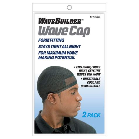 WaveBuilder Hair Wave Cap, Black, 2 Count - Walmart.com