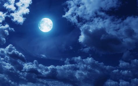 moon, Clouds, Sky, Moonlight Wallpapers HD / Desktop and Mobile Backgrounds