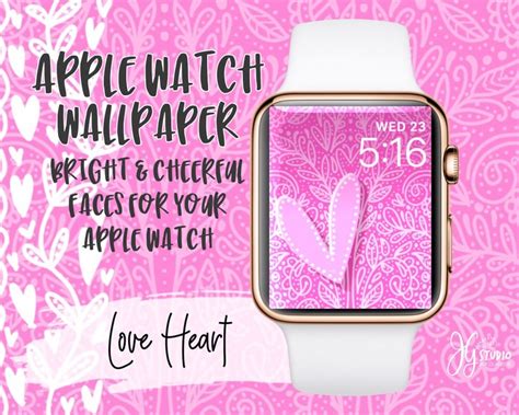 Apple Watch Face Wallpaper Love Heart for Valentines Day - Etsy