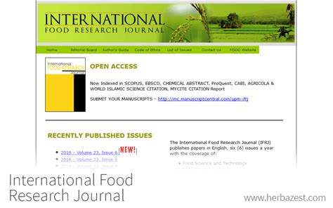 International Food Research Journal | HerbaZest