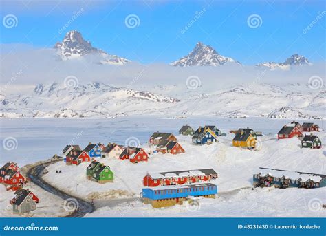 Wintertime in Tasiilaq, Greenland Stock Photo - Image of beautiful ...