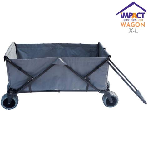 Impact Canopy Folding Utility Wagon, Collapsible, All Terrain Wagon, Extra Large, Grey - Walmart ...