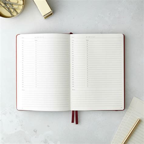 Daily Planner Book Red By Old English Company | notonthehighstreet.com