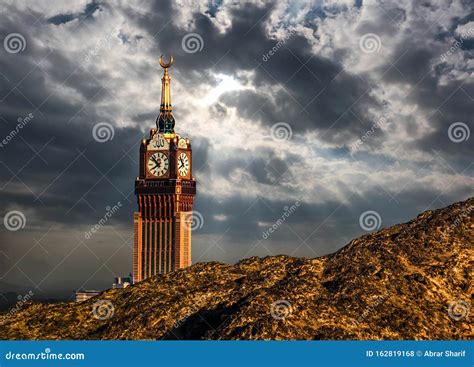 Abraj Al Bait Royal Clock Tower Makkah in Mecca, Saudi Arabia. Stock ...