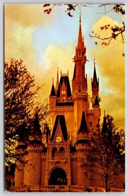 WALT DISNEY WORLD Orlando Florida Cinderella Castle Chrome Cancel WOB ...