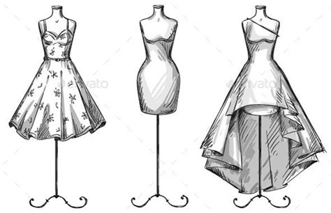 Mannequins with Dresses | Fashion drawing dresses, Fashion illustration sketches dresses, Dress ...