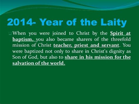 Year of the Laity 2014 Information