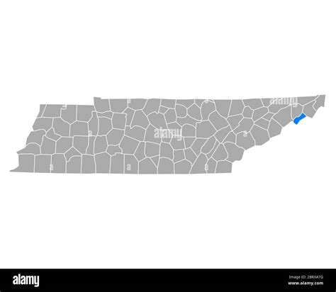 Map of Unicoi in Tennessee Stock Photo - Alamy