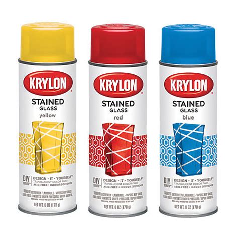 Krylon K09035000 Stained Glass Aerosol Paint, Oz, Canary Yellow ...