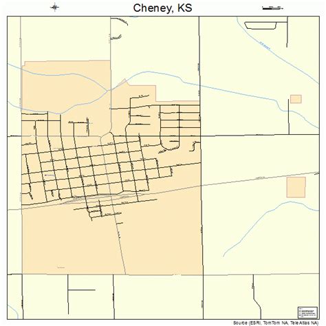 Cheney Kansas Street Map 2012775