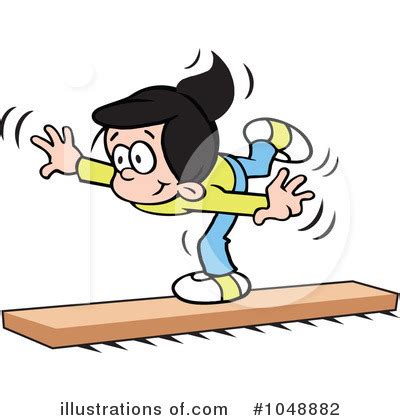 Balance Beam Clipart #1048882 - Illustration by Johnny Sajem