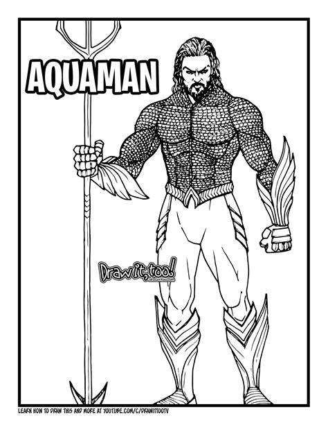 Aquaman Logo Page Coloring Pages