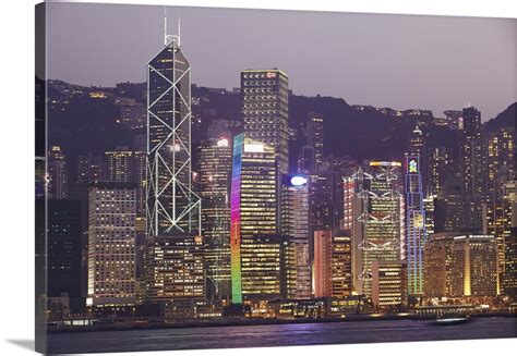 Hong Kong, skyline with Central Plaza building and Bank of China Tower Wall Art, Canvas Prints ...