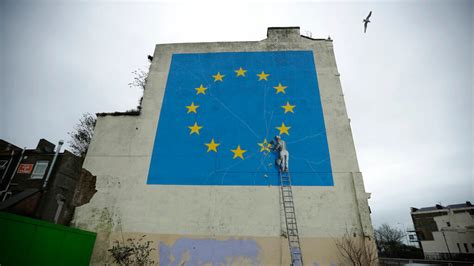 Banksy’s Brexit mural disappears from wall in seaside port