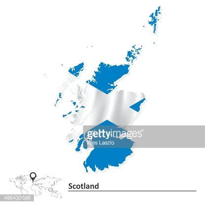 Map Of Scotland With Flag Stock Vector | Royalty-Free | FreeImages