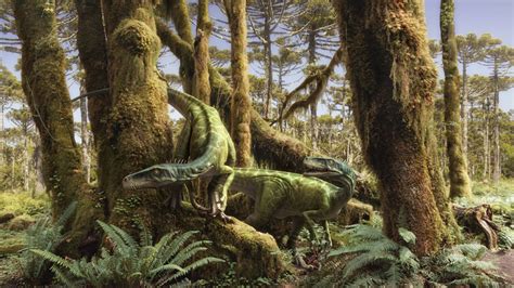 Majestic Forest Dinosaurs - HD Wallpaper