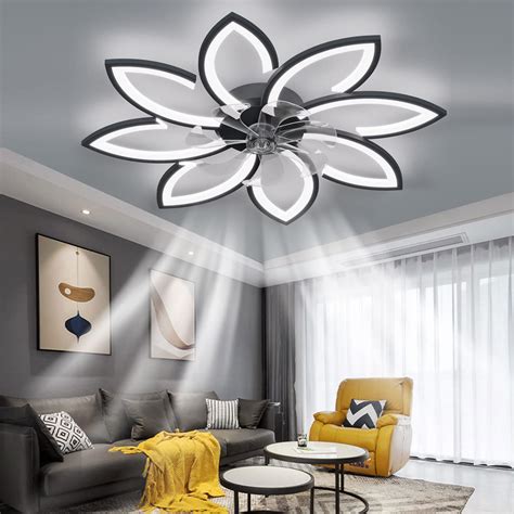 35''Ceiling Fans with Lights,Bladeless Ceiling Fan with Lights and ...