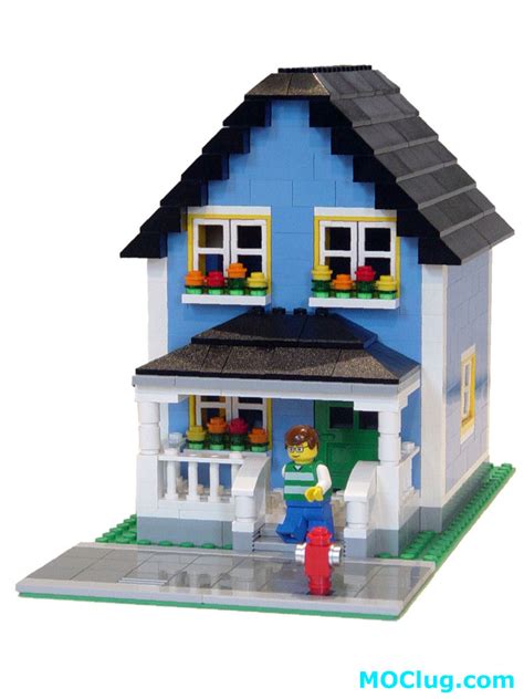 LEGO MOC - Light Blue House - a photo on Flickriver