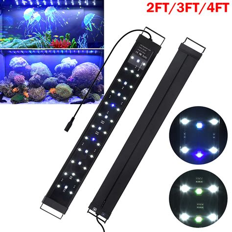 24" 36" 48" LED Aquarium Light Full Spectrum RGB LEDs Fish Tank Marine Light