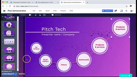 create presentation prezi