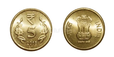 Five Rupees Currency Coin stock photo. Image of cash - 60208788