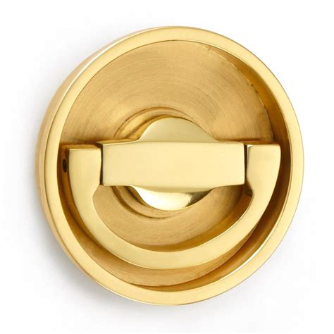 CROFT HARDWARE FLUSH RING LATCH HANDLE ON ROUND BACKPLATE | Door ...