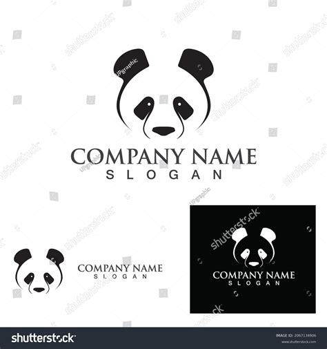 Panda Head Black White Logo Stock Vector (Royalty Free) 2067134906 ...