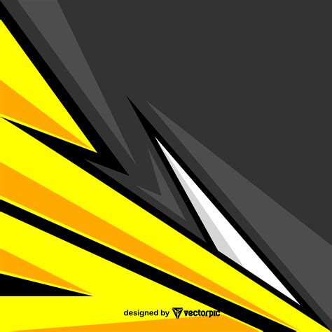 Abstract Racing Stripes Background With yellow and grey Color Free Vector | VECTORPIC