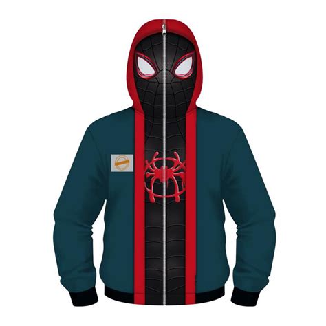 Spider-Man Spiderman Miles Morales cosplay hoodie | Shopee Philippines