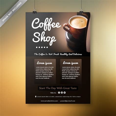 Premium Vector | Coffee shop flyer design