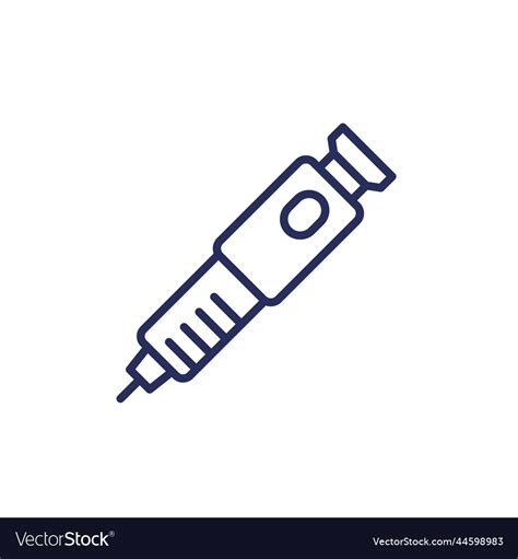 Insulin pen icon line Royalty Free Vector Image