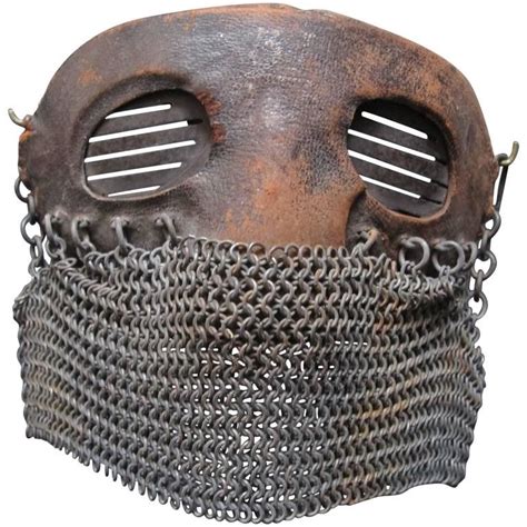 Tank Operators Mask from WWI of Iron Leather and Chain Mail | Chain mail, Leather, Mask