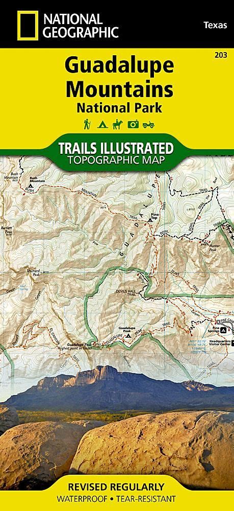 Guadalupe Mountains National Park, Map 203 by National Geographic Maps | Guadalupe mountains ...