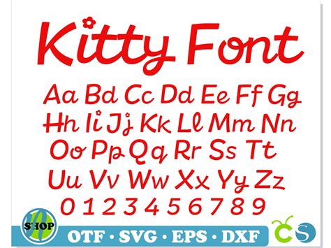 Hello Kitty font TTF, Hello Kitty Font SVG, Kitty font svg C | Inspire ...